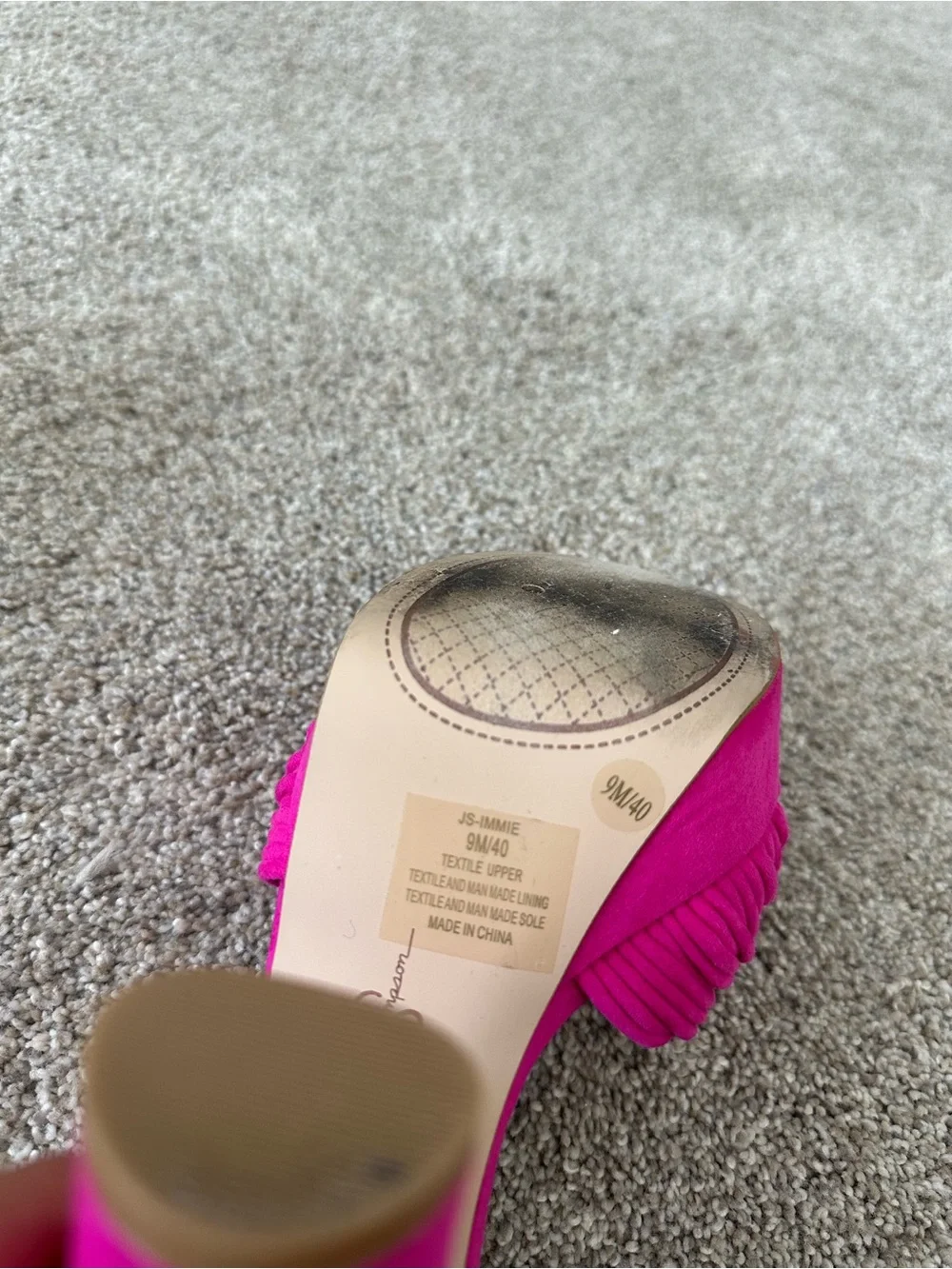 Jessica Simpson Women’s Hot Pink Platform Ankle-Strap High Heels
